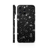 Space White Abstract Mobile Skin