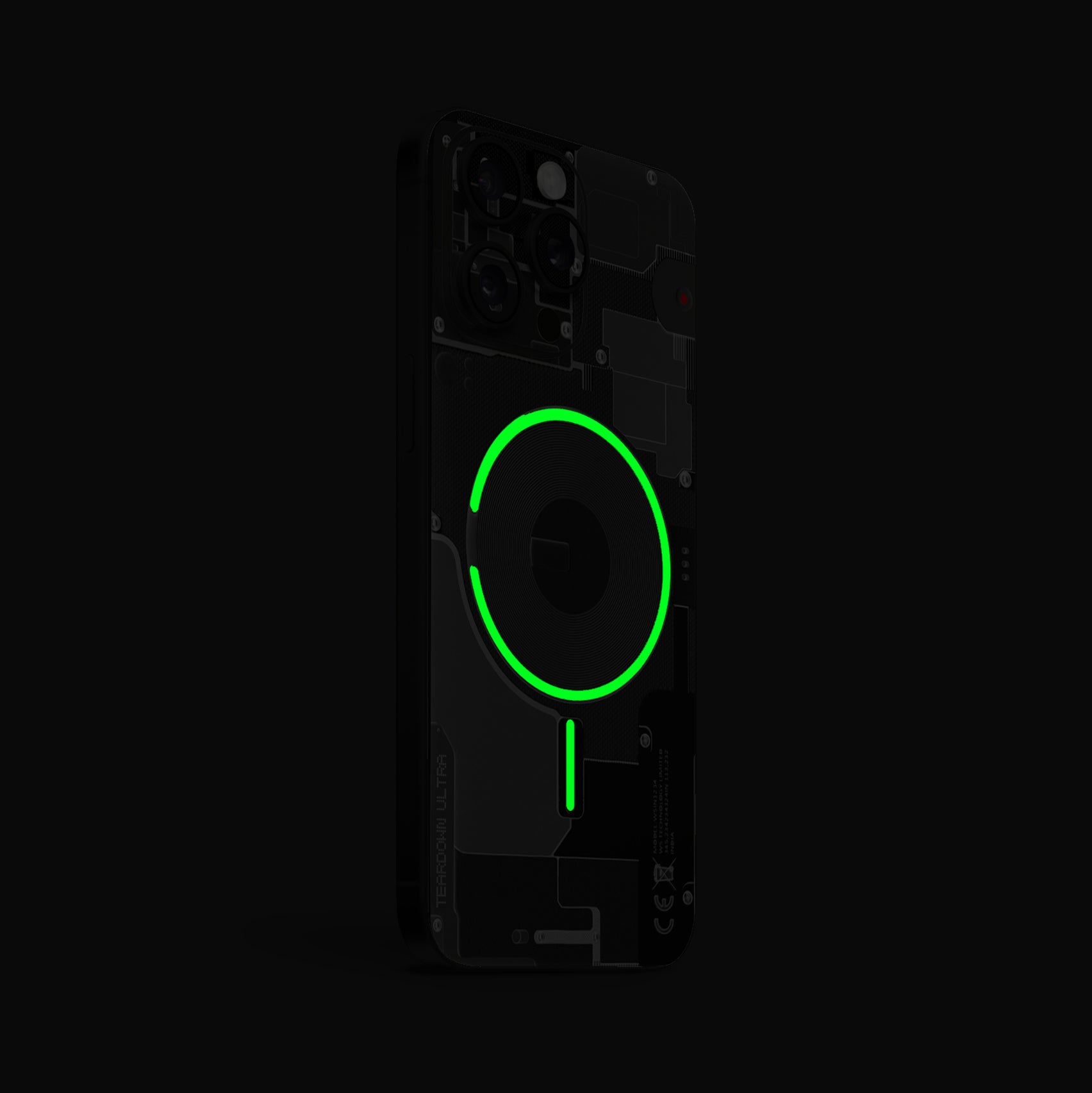 Teardown Black Neon Mobile Skin