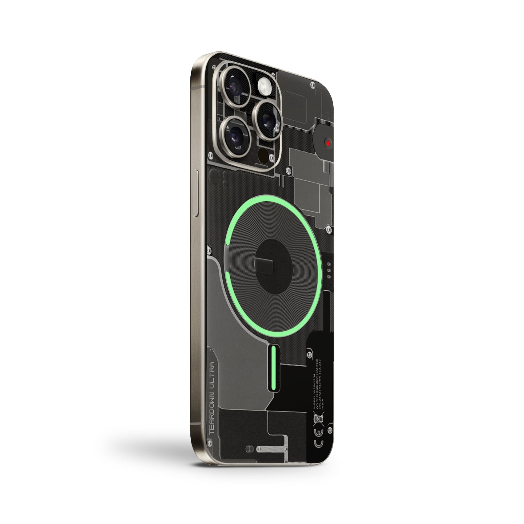 Teardown Black Neon Mobile Skin