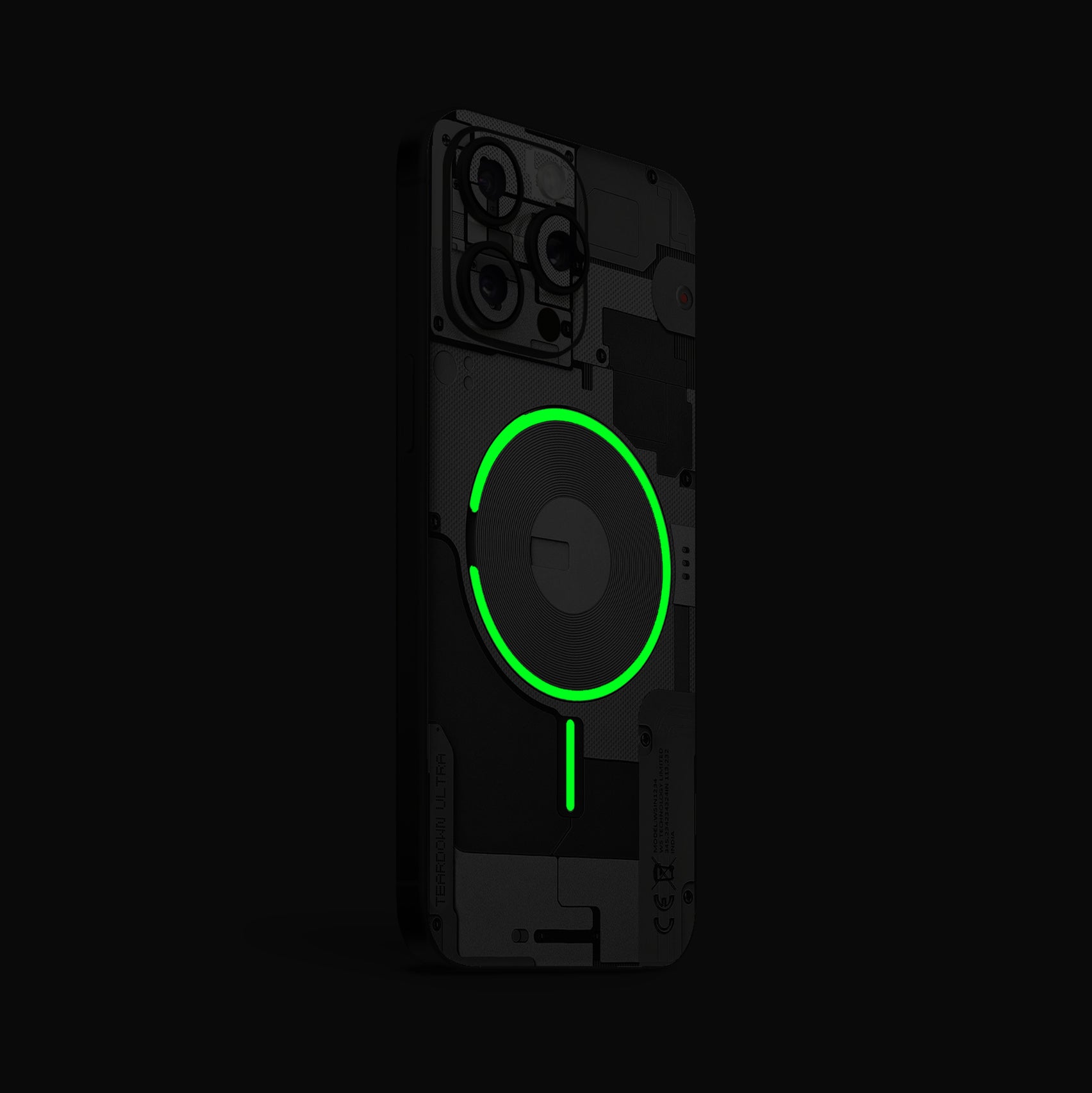 Teardown Grey Neon Mobile Skin
