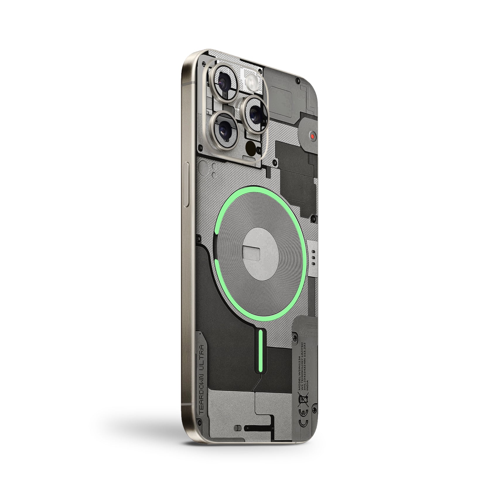 Teardown Grey Neon Mobile Skin