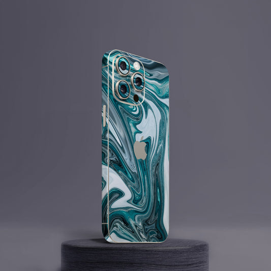 Teal Marble Mobile Skin