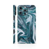 Teal Marble Mobile Skin