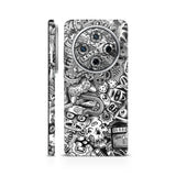 White Abstract Mobile Skin