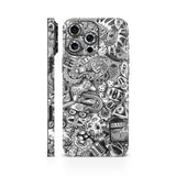 White Abstract Mobile Skin