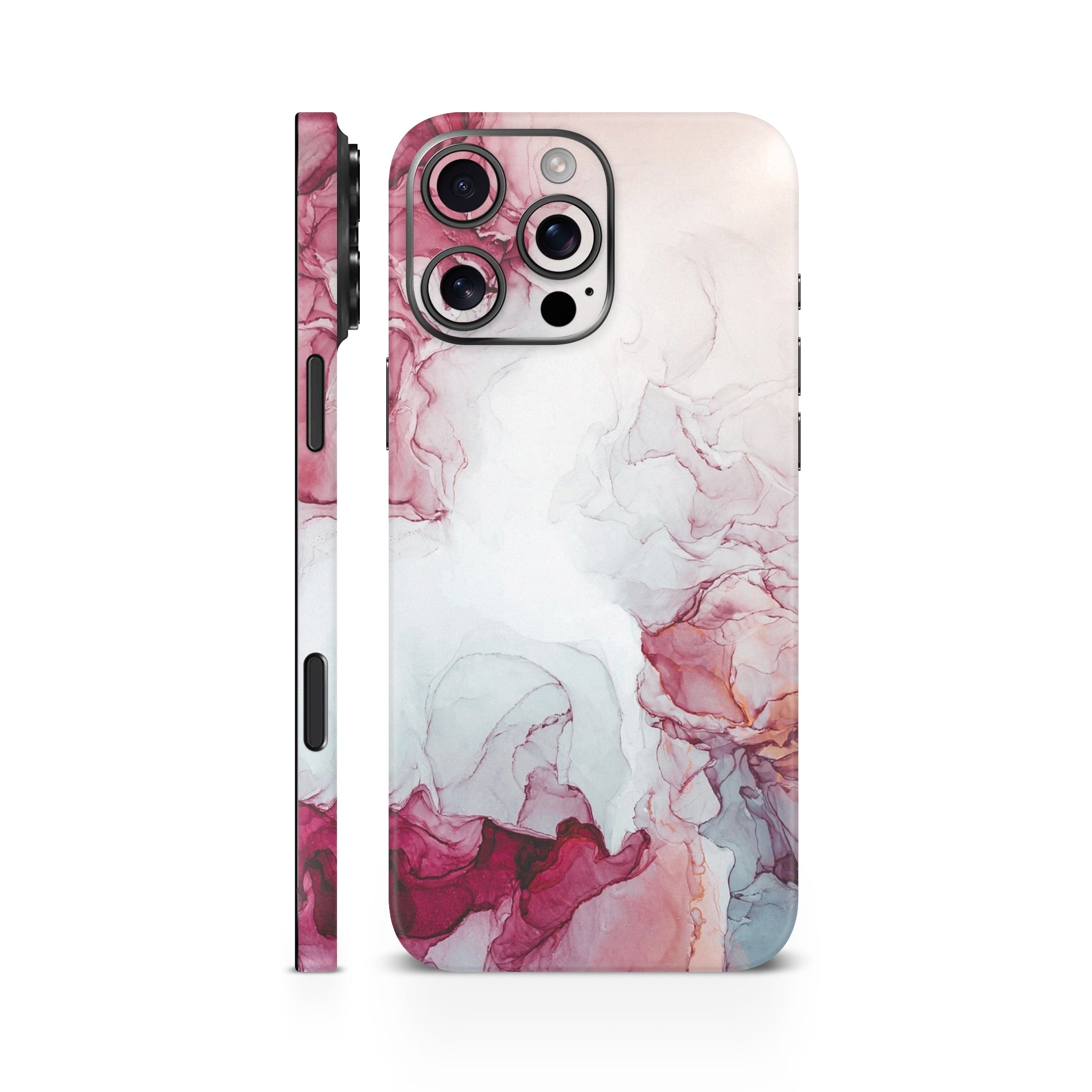 White Red Marble Mobile Skin