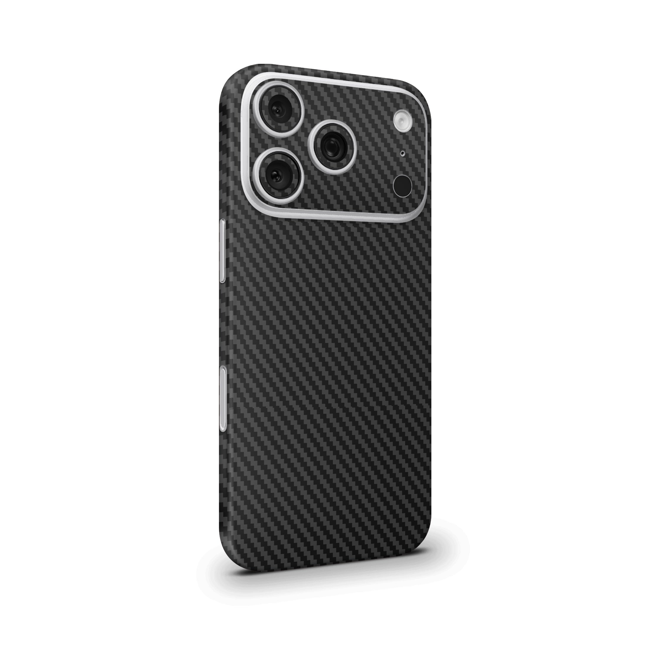 Black Carbon Fiber Mobile Skin