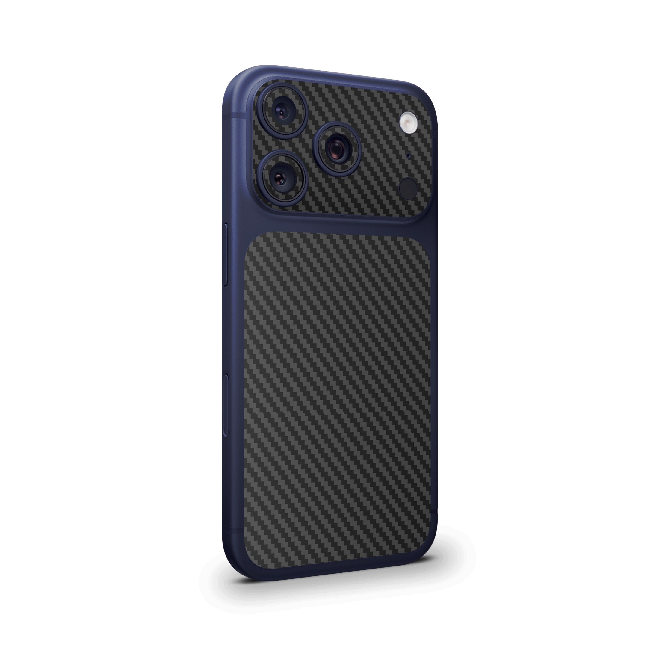 Black Carbon Fiber Camera & Pocket Skin for iPhone 17 Pro / 17 Pro Max