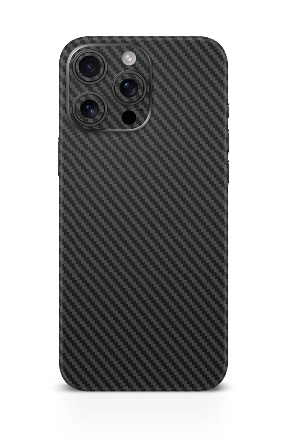 Black Carbon Fiber Mobile Skin