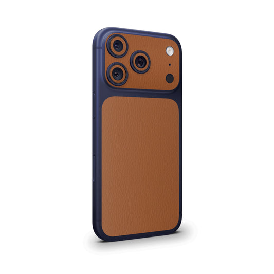 Brown Leather Camera & Pocket Skin for iPhone 17 Pro / 17 Pro Max