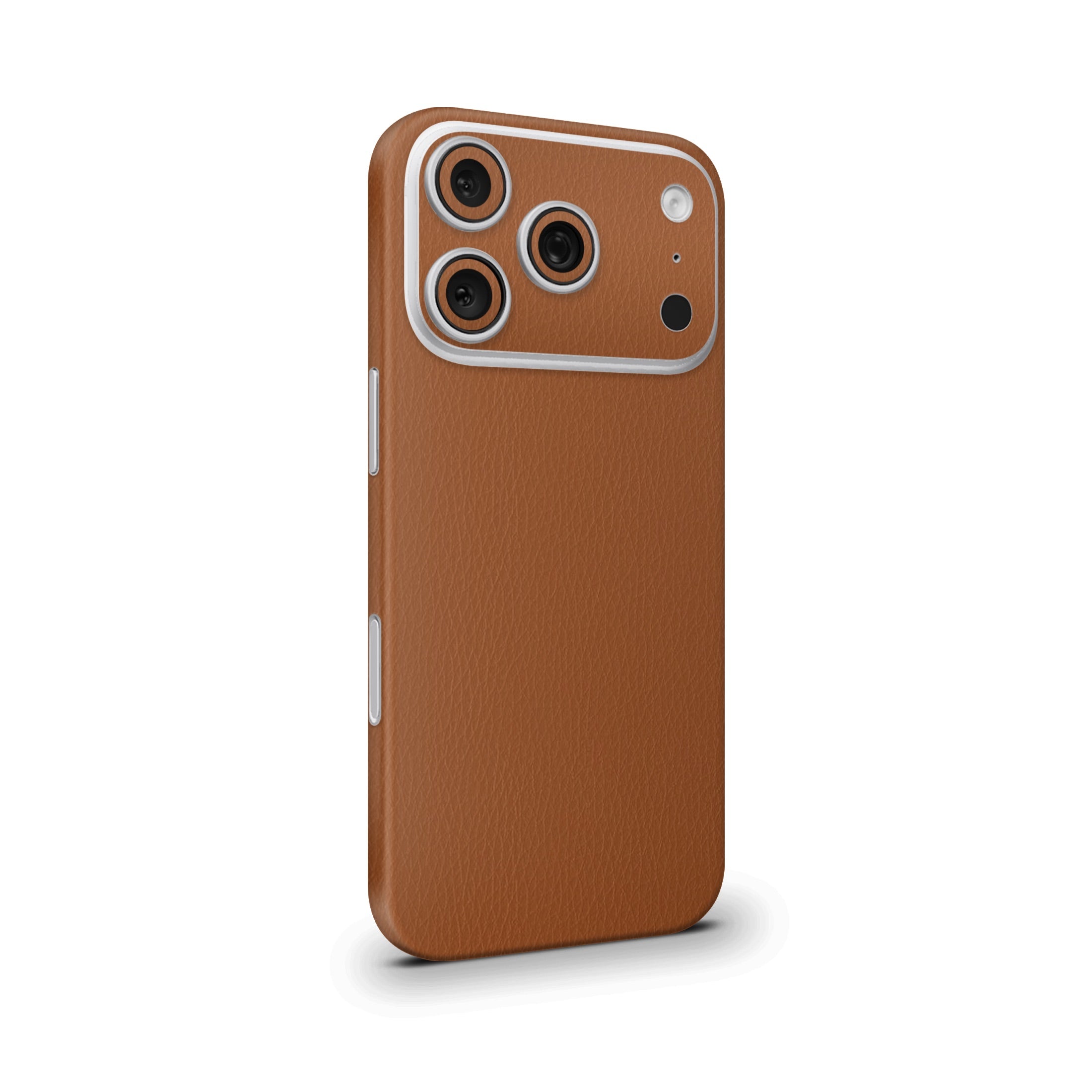 Brown Leather Mobile Skin