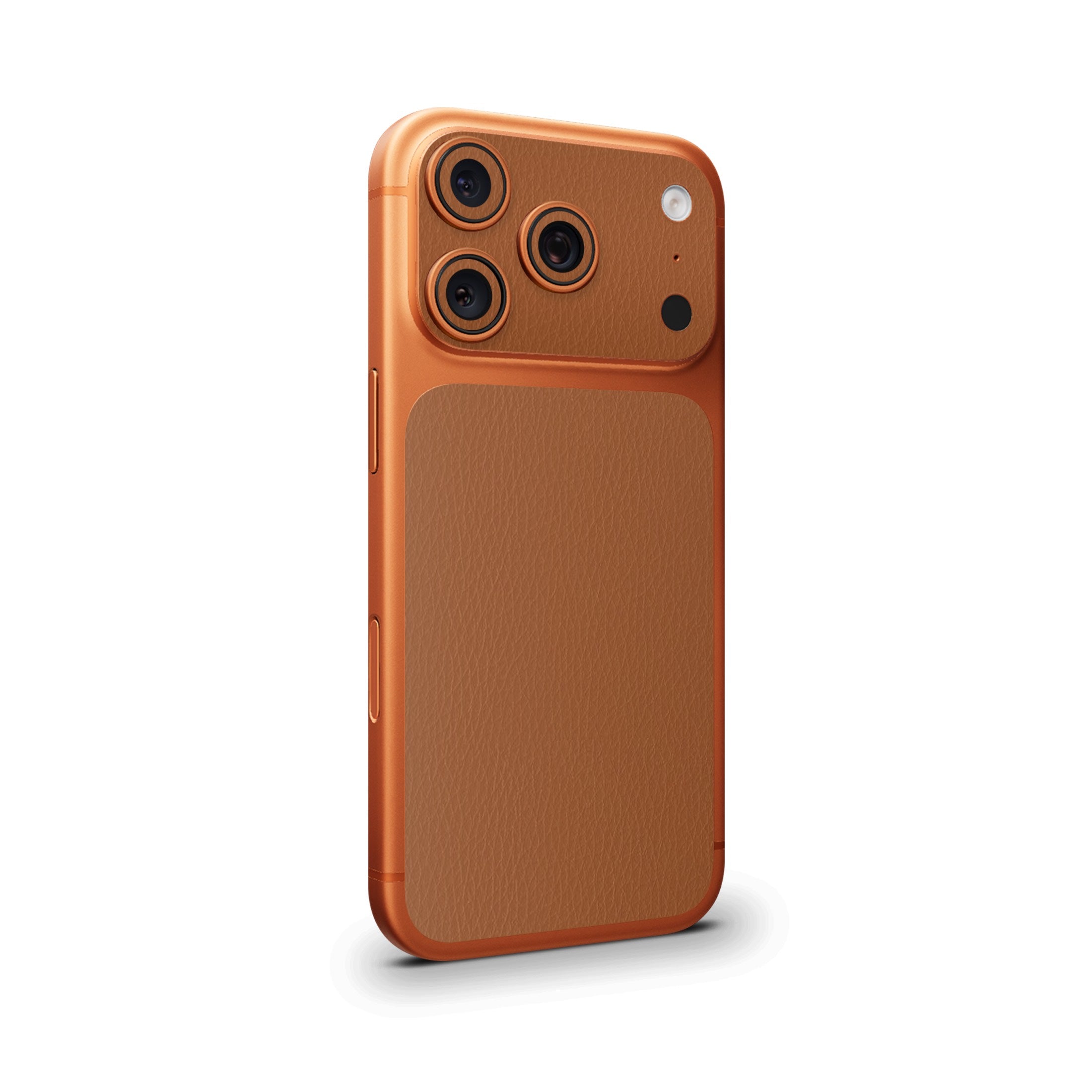 Brown Leather Camera & Pocket Skin for iPhone 17 Pro / 17 Pro Max