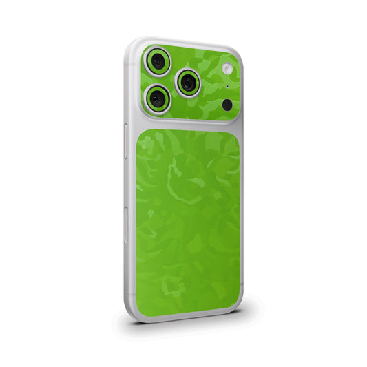 Neon Green Premium Camo Camera & Pocket Skin for iPhone 17 Pro / 17 Pro Max