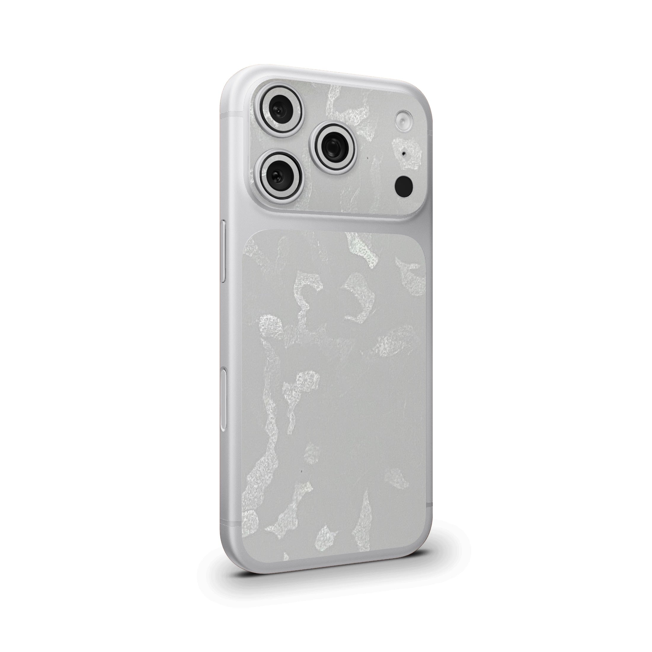 White Premium Camo Camera & Pocket Skin for iPhone 17 Pro / 17 Pro Max