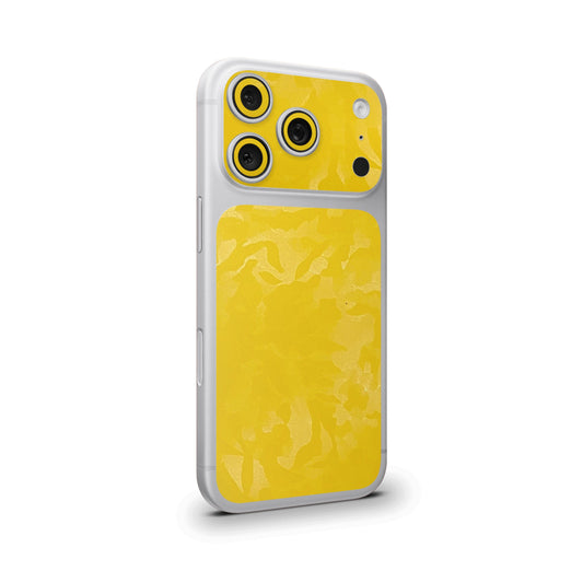 Yellow Premium Camo Camera & Pocket Skin for iPhone 17 Pro / 17 Pro Max