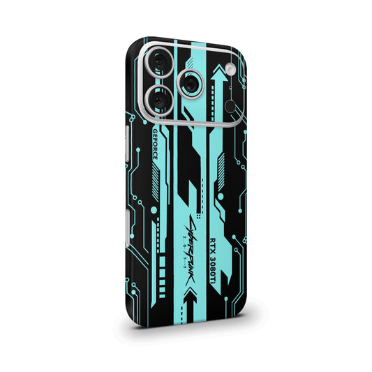 Cyberpunk V1 Cyan Mobile Skin
