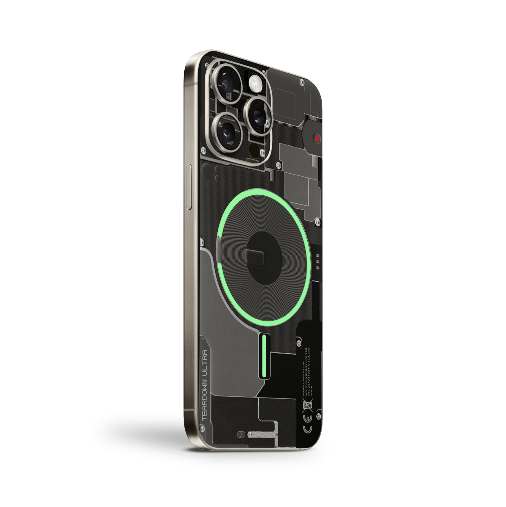 Teardown Black Neon Mobile Skin
