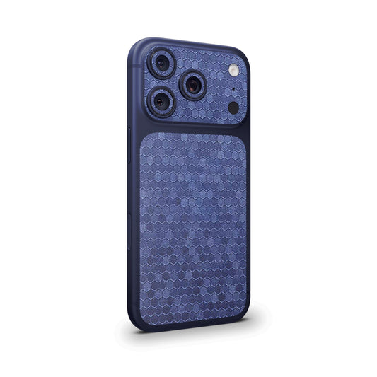 Blue Honeycomb Camera & Pocket Skin for iPhone 17 Pro / 17 Pro Max