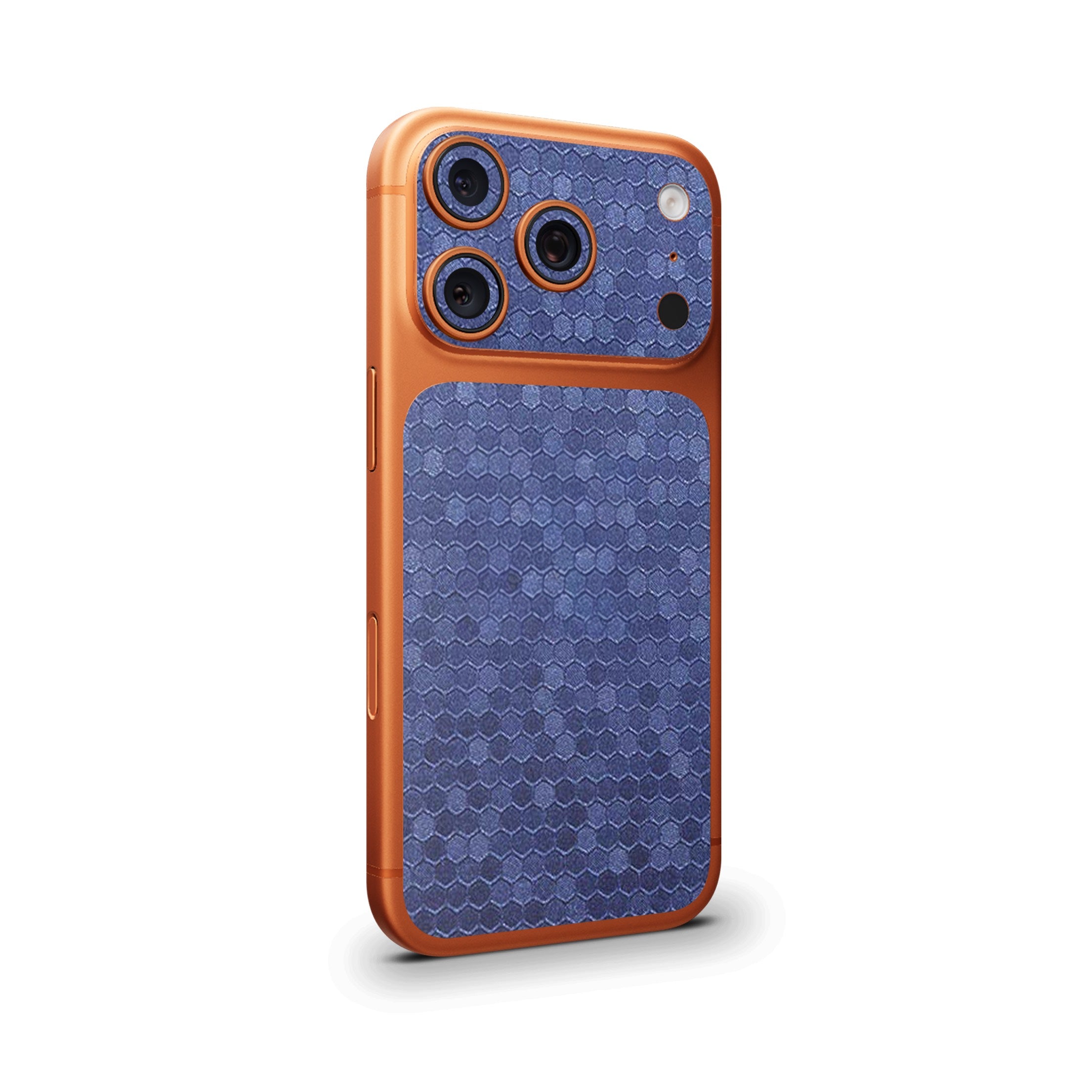 Blue Honeycomb Camera & Pocket Skin for iPhone 17 Pro / 17 Pro Max