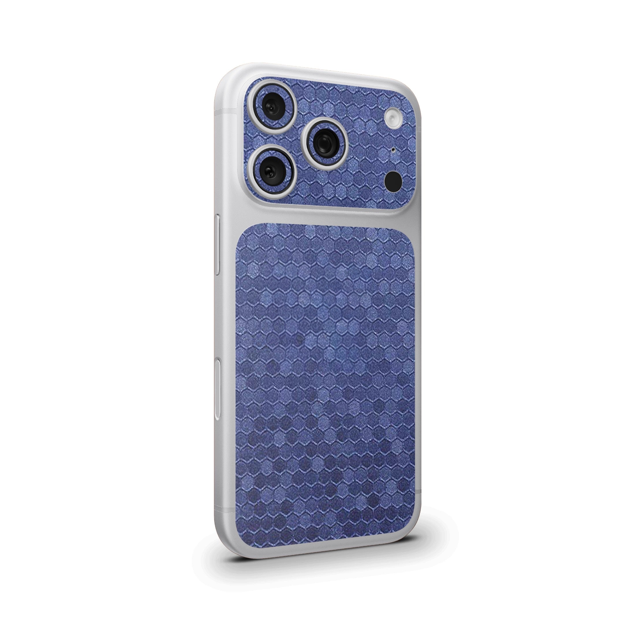 Blue Honeycomb Camera & Pocket Skin for iPhone 17 Pro / 17 Pro Max