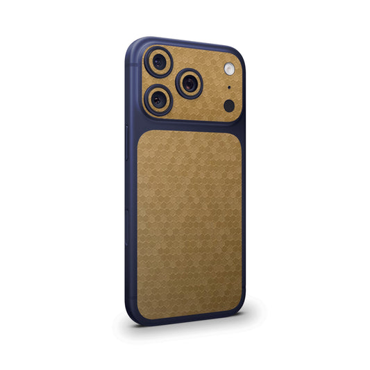 Gold Honeycomb Camera & Pocket Skin for iPhone 17 Pro / 17 Pro Max