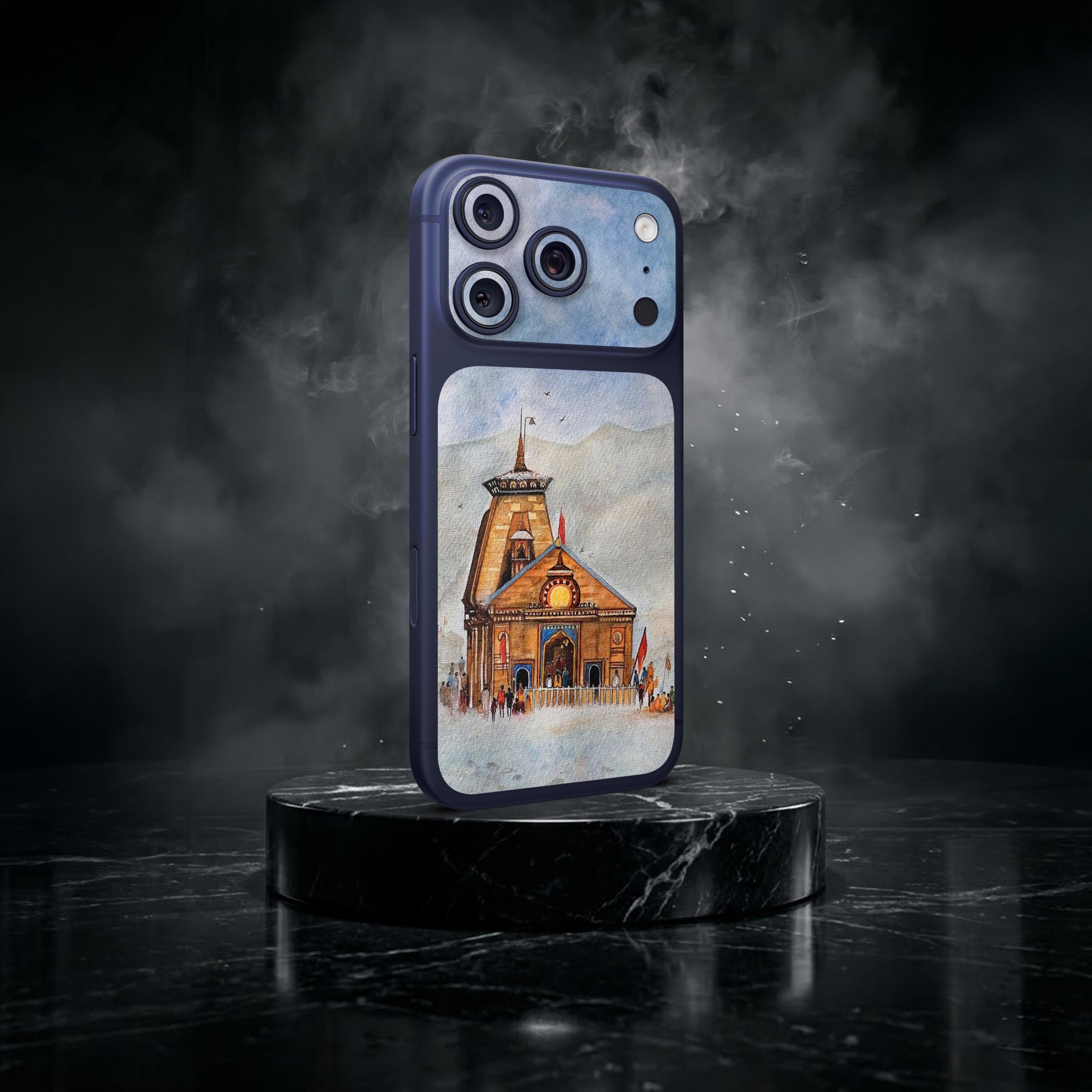 kedarnath Temple Art 1 Camera & Pocket Skin for iPhone 17 Pro / 17 Pro Max