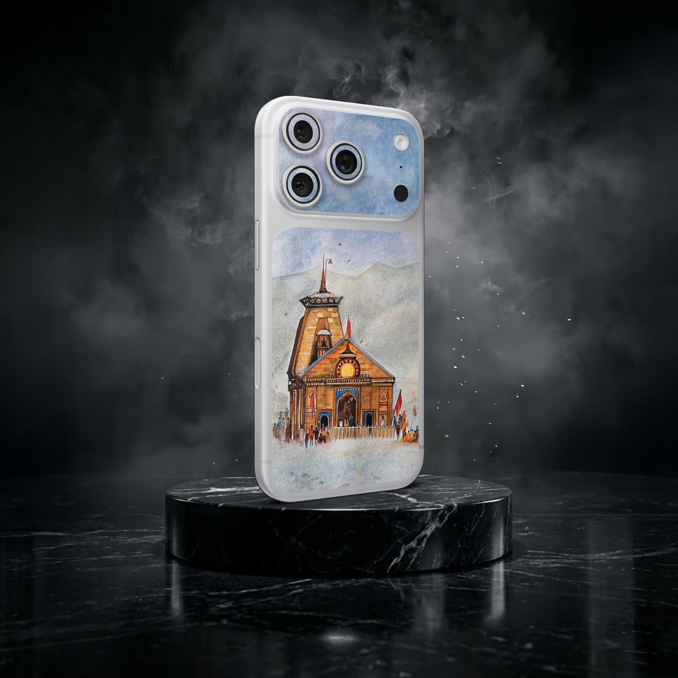 kedarnath Temple Art 1 Camera & Pocket Skin for iPhone 17 Pro / 17 Pro Max