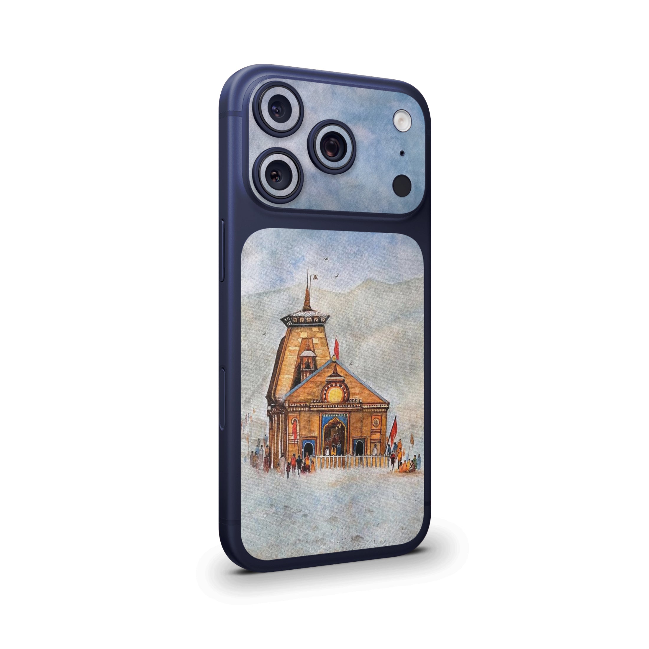 kedarnath Temple Art 1 Camera & Pocket Skin for iPhone 17 Pro / 17 Pro Max