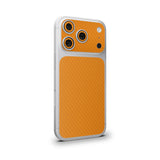 Orange Carbon Fiber Camera & Pocket Skin for iPhone 17 Pro / 17 Pro Max