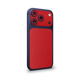 Red Leather Camera & Pocket Skin for iPhone 17 Pro / 17 Pro Max