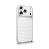 White Carbon Fiber Camera & Pocket Skin for iPhone 17 Pro / 17 Pro Max