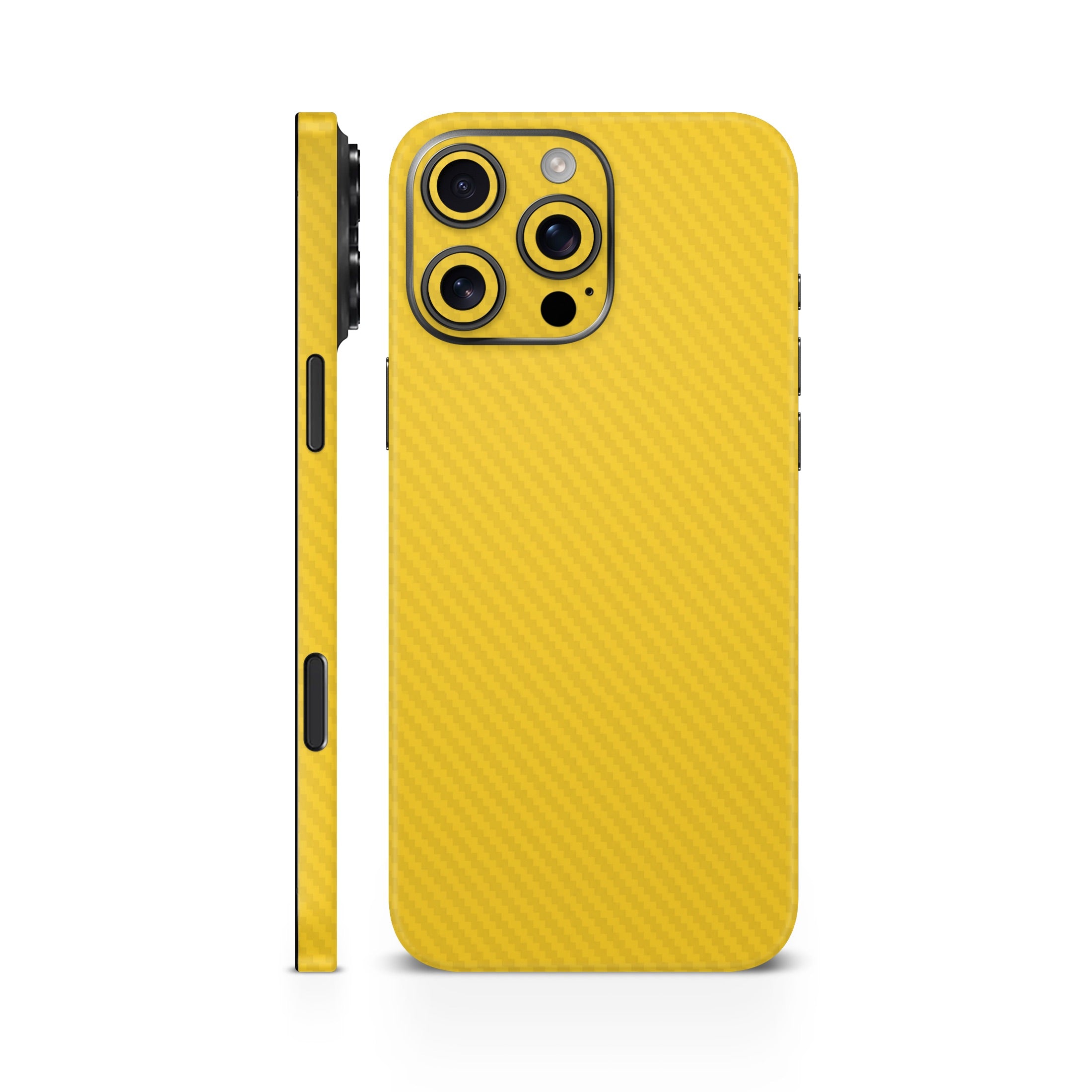 Yellow Carbon Fiber Mobile Skin
