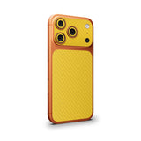 Yellow Carbon Fiber Camera & Pocket Skin for iPhone 17 Pro / 17 Pro Max