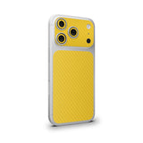 Yellow Carbon Fiber Camera & Pocket Skin for iPhone 17 Pro / 17 Pro Max